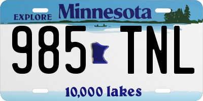 MN license plate 985TNL