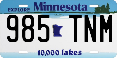 MN license plate 985TNM