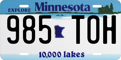 MN license plate 985TOH