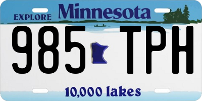 MN license plate 985TPH