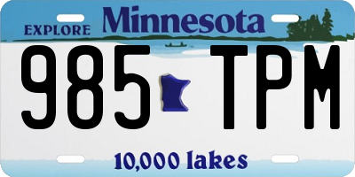 MN license plate 985TPM