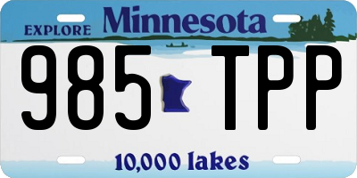 MN license plate 985TPP