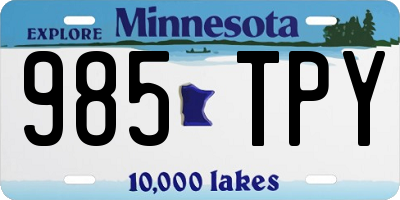 MN license plate 985TPY