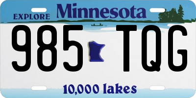 MN license plate 985TQG