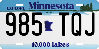 MN license plate 985TQJ
