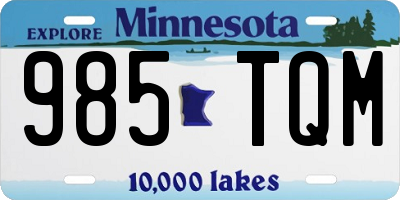 MN license plate 985TQM