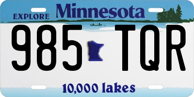 MN license plate 985TQR
