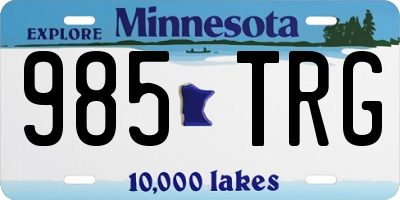 MN license plate 985TRG