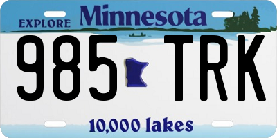 MN license plate 985TRK