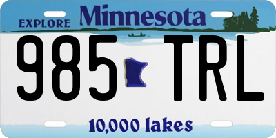 MN license plate 985TRL