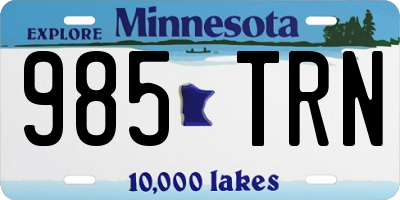 MN license plate 985TRN