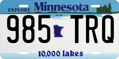 MN license plate 985TRQ