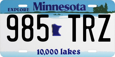 MN license plate 985TRZ