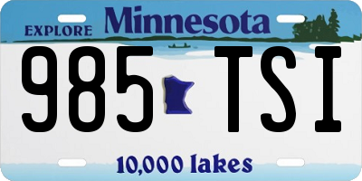 MN license plate 985TSI