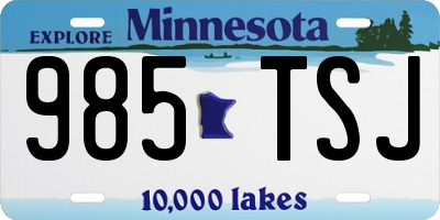 MN license plate 985TSJ