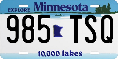 MN license plate 985TSQ