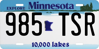 MN license plate 985TSR