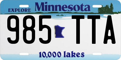 MN license plate 985TTA
