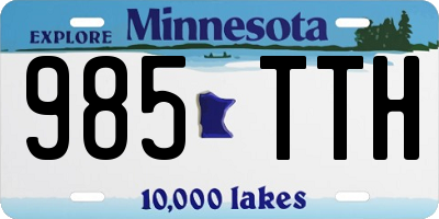 MN license plate 985TTH