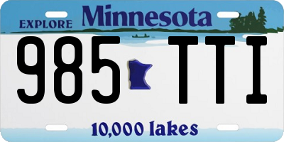 MN license plate 985TTI