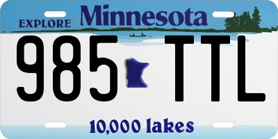MN license plate 985TTL