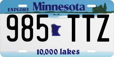 MN license plate 985TTZ