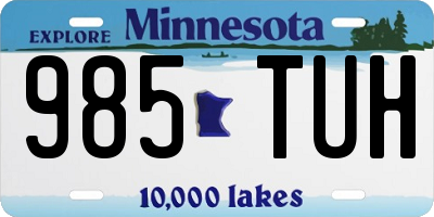 MN license plate 985TUH