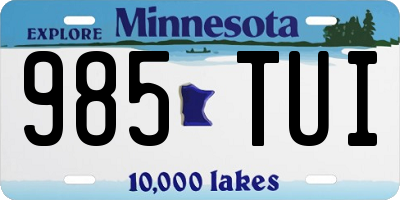 MN license plate 985TUI