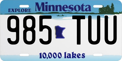 MN license plate 985TUU