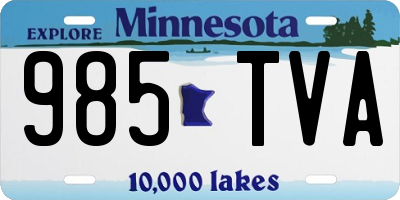 MN license plate 985TVA