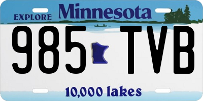 MN license plate 985TVB