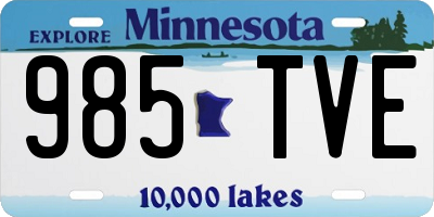 MN license plate 985TVE