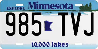 MN license plate 985TVJ