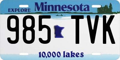 MN license plate 985TVK