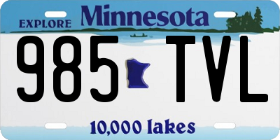MN license plate 985TVL