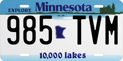 MN license plate 985TVM
