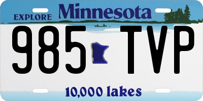 MN license plate 985TVP