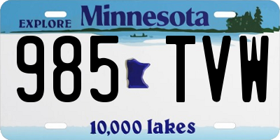 MN license plate 985TVW