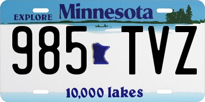 MN license plate 985TVZ