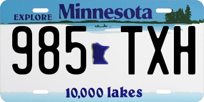 MN license plate 985TXH