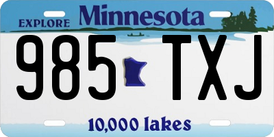 MN license plate 985TXJ