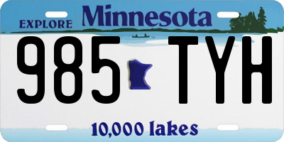 MN license plate 985TYH