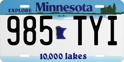 MN license plate 985TYI