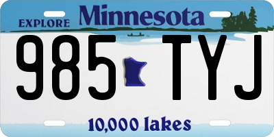 MN license plate 985TYJ