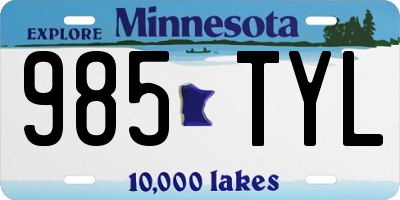 MN license plate 985TYL
