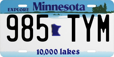 MN license plate 985TYM