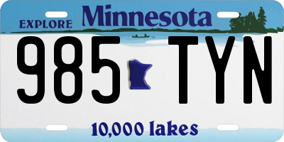 MN license plate 985TYN