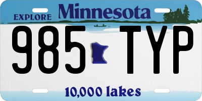 MN license plate 985TYP