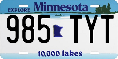 MN license plate 985TYT