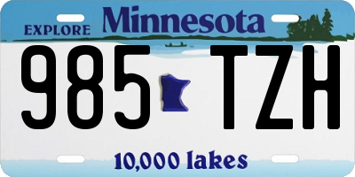 MN license plate 985TZH